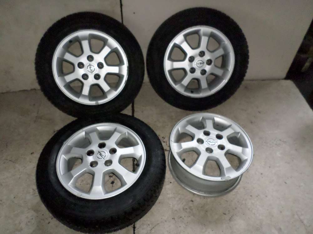 4xAlufelgen & 3x winterreifen 185/65 R15 88T DOT:2902 Original OPEL 6Jx15H2 ET49  