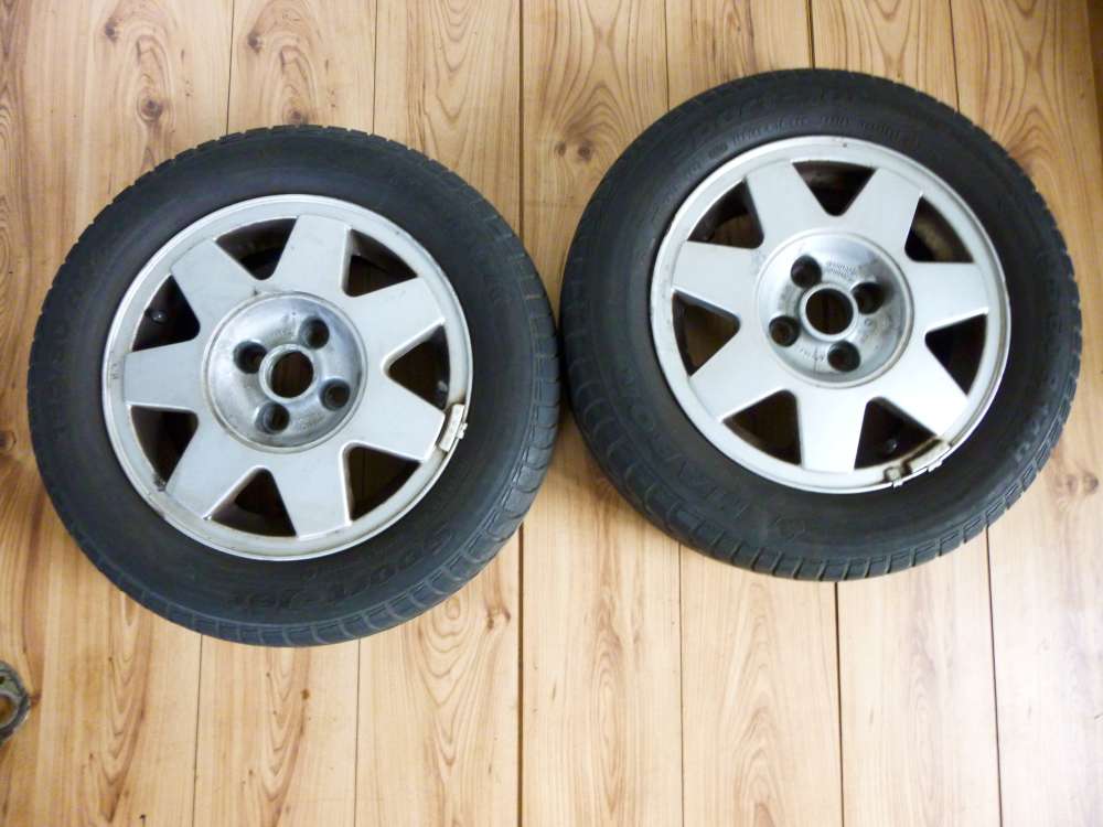 2x Alufelgen Sommerreifen original VW 6Jx 14H2 ET38 LK 4x100 191601025P 