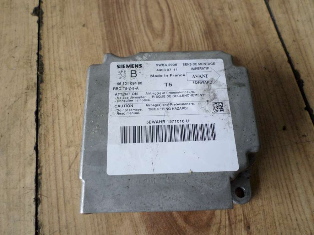Peugeot 307 Airbagsteuergert 9650109480