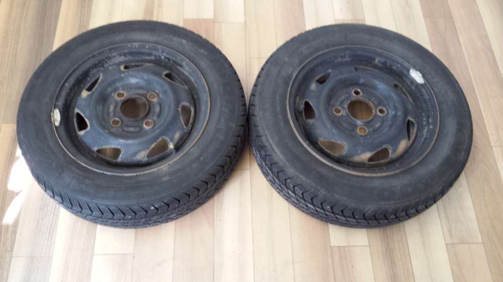  2 x Winterreifen Stahlfelgen Ford Fiesta , Ka , Courier 4,5J x 13 ET : 37,5 155 / 70 R13 75T