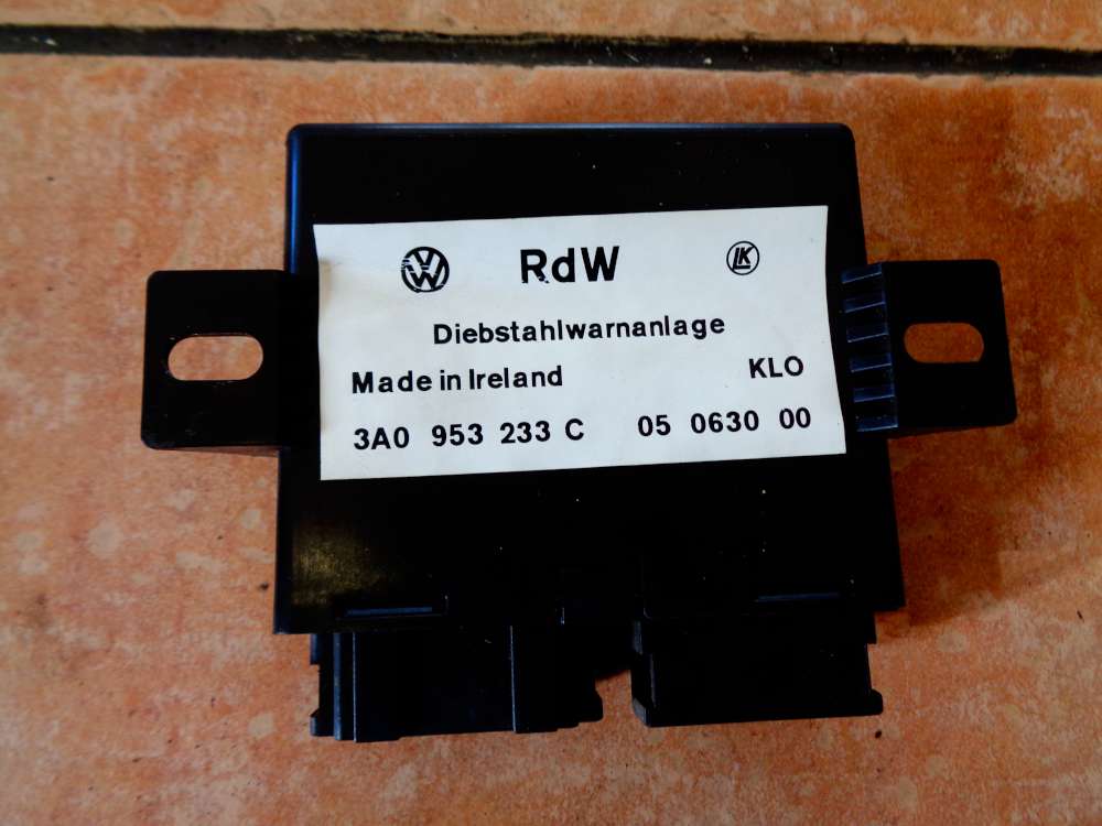 RdW DWA VW Corrado 3A0953233C Steuergert Diebstahlwarnanlage Alarmanlage 53i