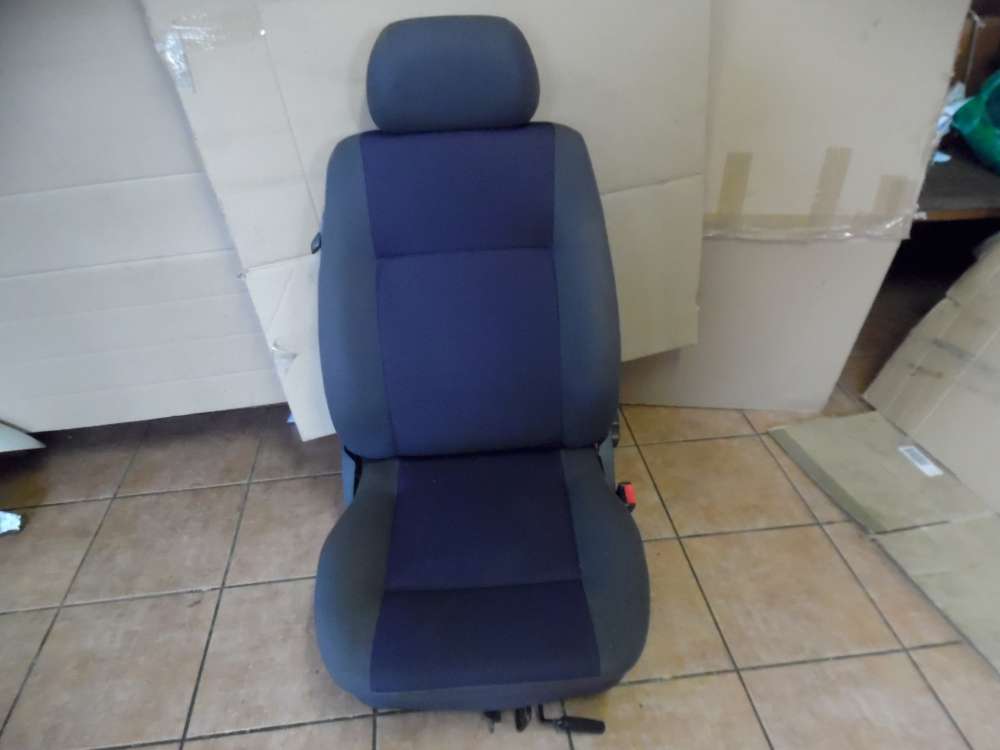Seat Ibiza 6K Sitz Vorne Rechts Stoff Grau und Blau 