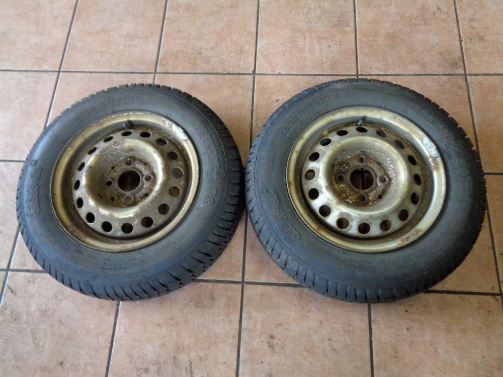  2X Stahlfelgen mit reifen Sava Eskimo S2 fr Seat Ibiza 155/80 R13 79Q M+S /5Jx13 H2 ET38  Winterreifen 