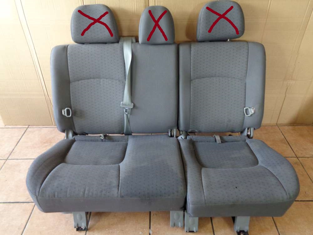 KIA Carens II Sitze Rcksitzbank Rcksitz grau Stoff
