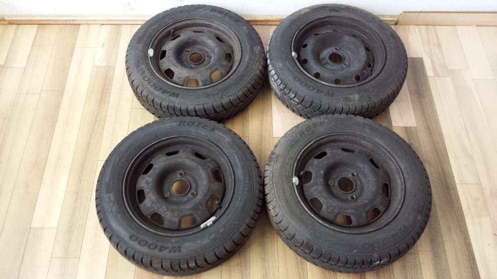 4x Komplettrder Winterreifen Stahlfelgen fr Peugeot 106  4.5Jx13 CH  155/70 R13 75T