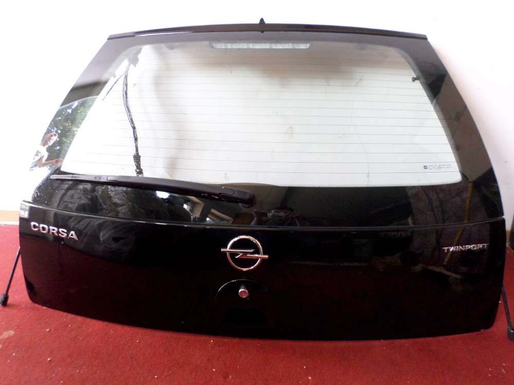 Opel Corsa C F08, F68 Bj 2004 5 Tren Heckklappe Farbe: Schwarz metallic 