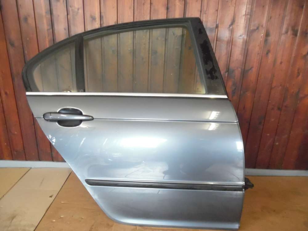 BMW E46 Limousine Tür Hinten Rechts Stahlgrau Metallic Farbcod : 400/7