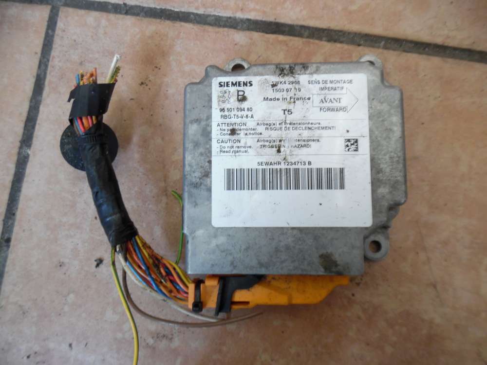 Peugeot 307 Airbag Steuergerät 9652712380