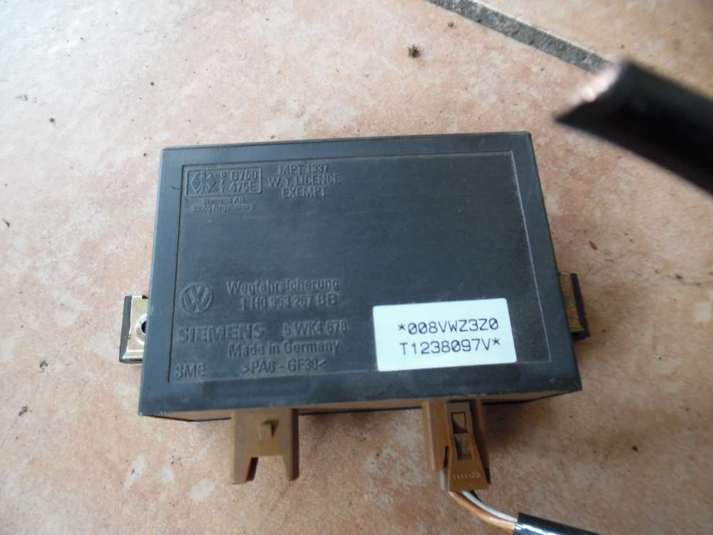 VW Golf III 1H Steuergert Wegfahrsperre 1H0953257BB