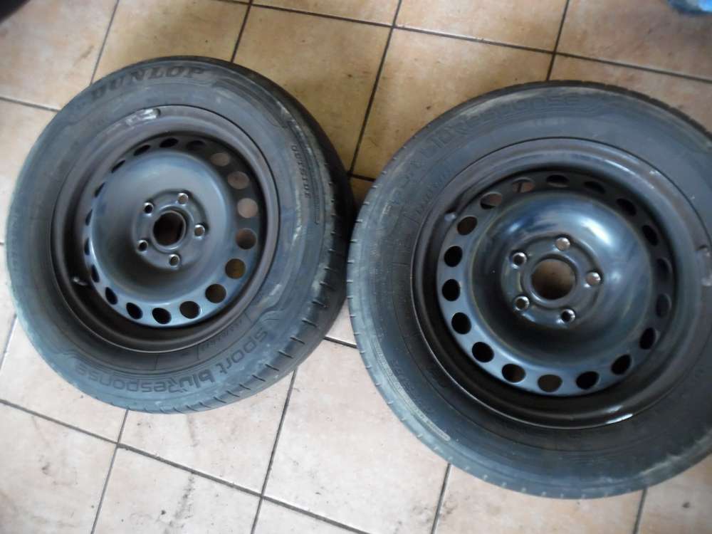2x Stahlfelgen ohne Reifen VW Golf V, VI 6J x15 H2, ET 47, 1K0601027