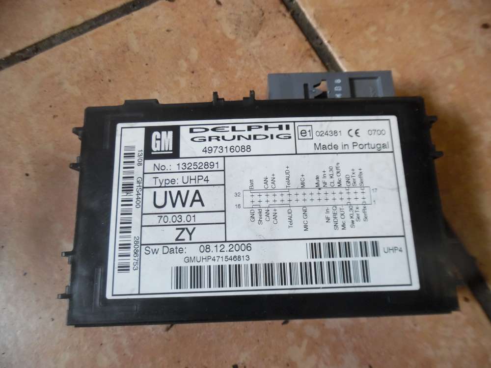 Opel Zafira B Komfortsteuergert 13252891