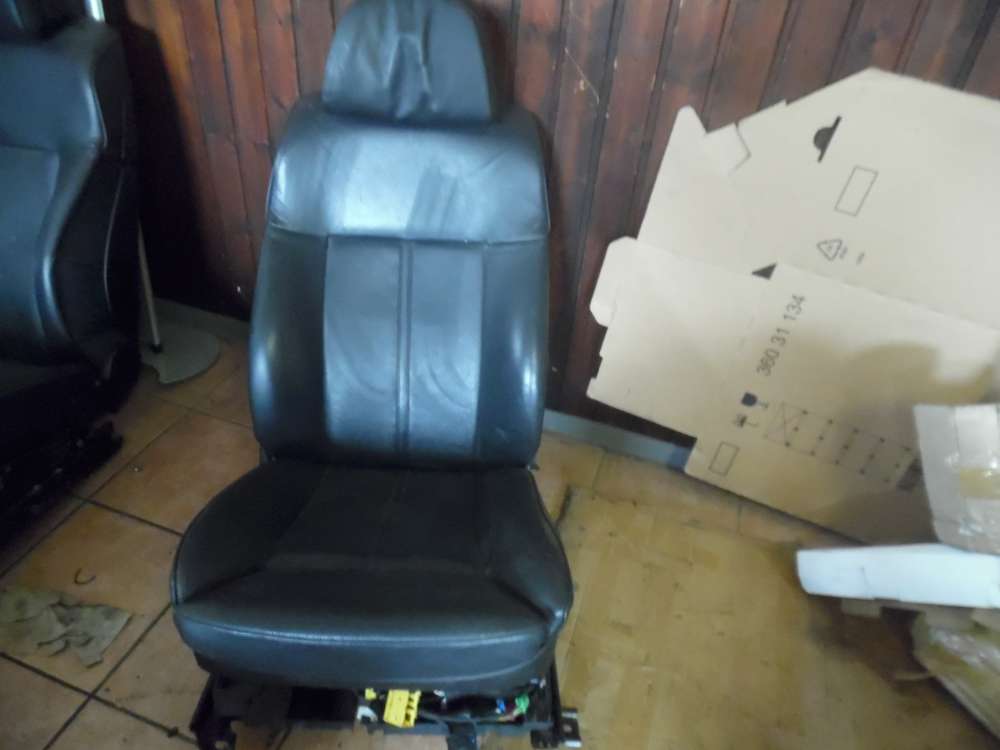 BMW 5-er E61 E60 530d Sitz Vorne Links Leder Schwarz
