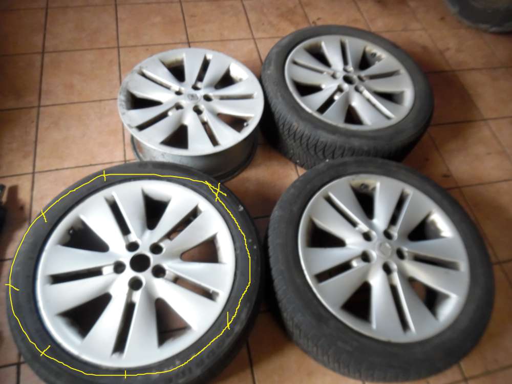 4x Alufelge 2x Winterreifen Renault Espace IV 245/45R 18 100W  7jX18H ET:50