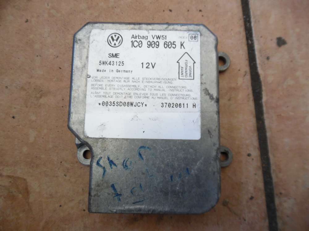 VW Golf IV, Polo 9N, Fox 5Z Airbagsteuerger�t 1C0909605K