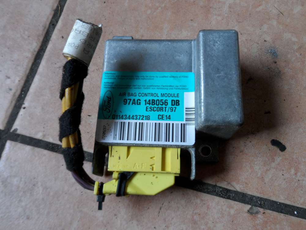 Ford Escort VII Airbagsteuerger�t Steuerger�t 97AG14B056DB