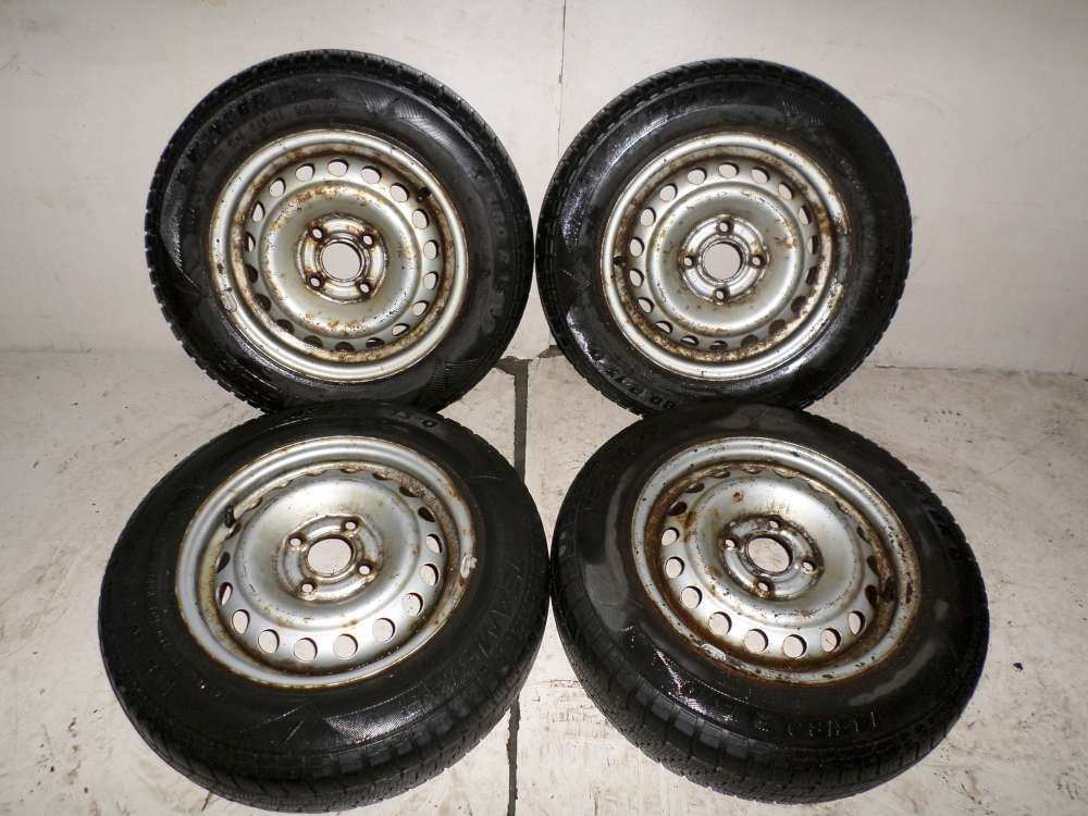4 x Winterreifen Stahlfelgen Opel Corsa B 145/80R13 75Q Felgen 5Jx13H2 ET49 