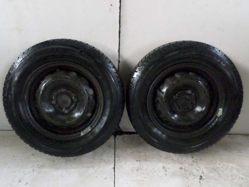 2xWinterrder Opel Corsa 155 80 R13 Stahlfelgen 5Jx13 ET43 / 4mm